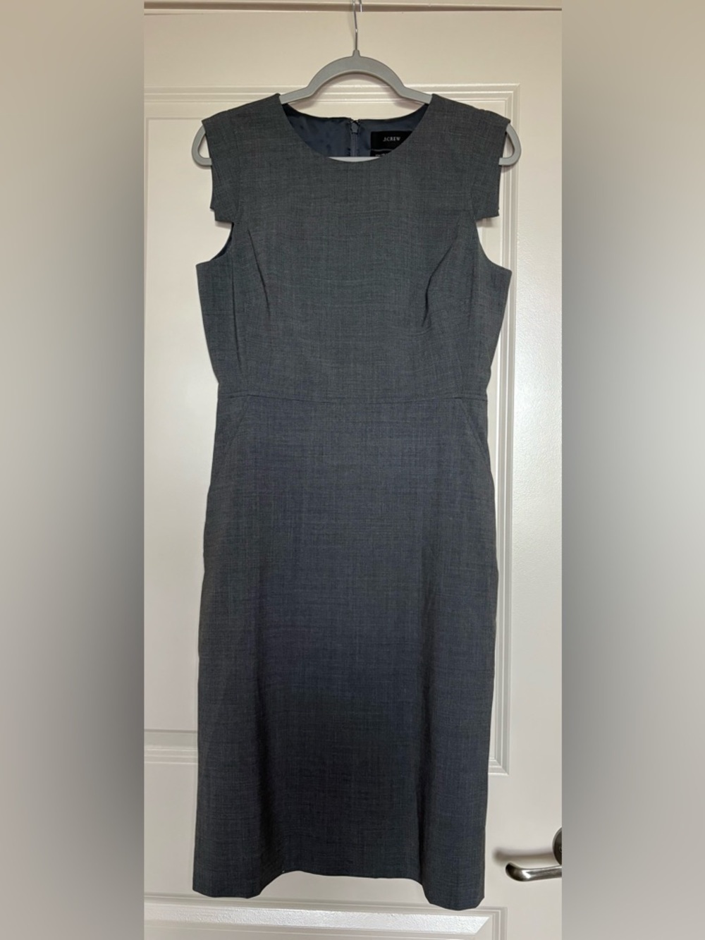 J.Crew Resume Dress in Heather Grey Stretch Wool Size 6 - Picture 8 of 11